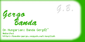 gergo banda business card